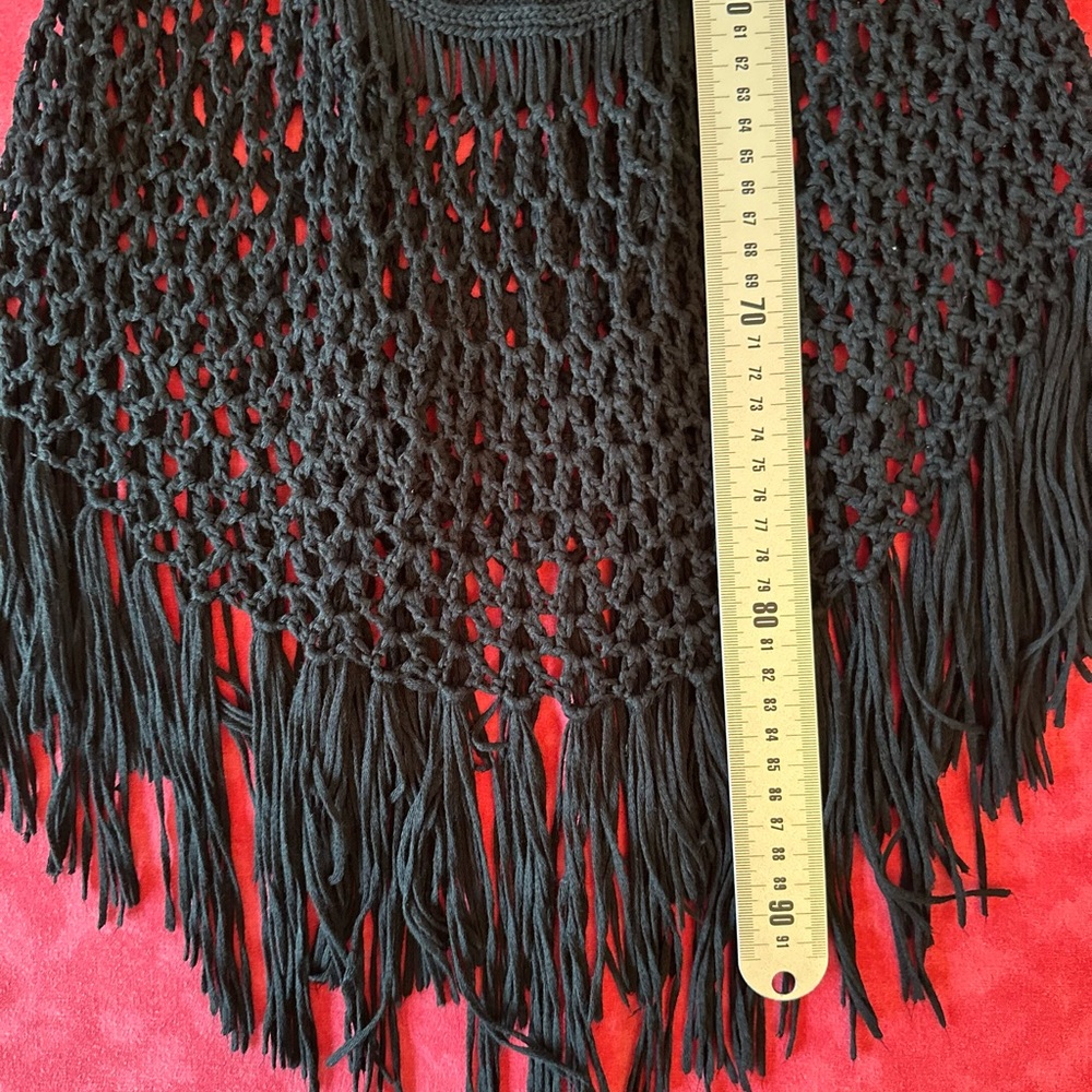 Black Crochet Fringe Top - Picture 11 of 11